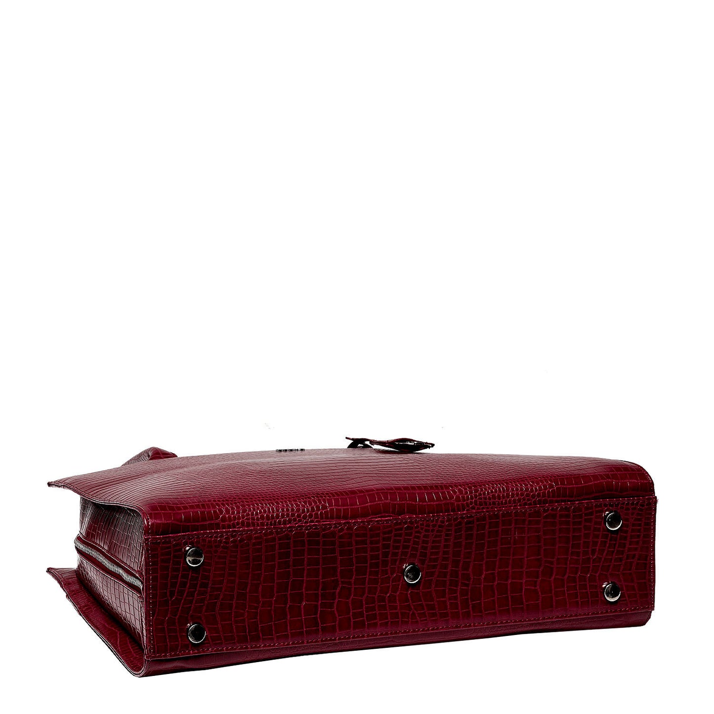 Mock Croc Burgundy 15.6″ Women's Laptop Tote - Laptopbags.co.uk
