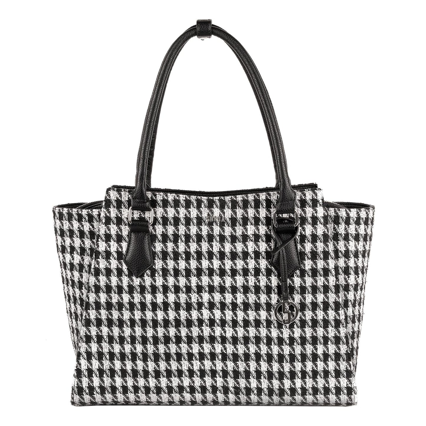 Houndstooth Check Womens Laptop Tote bag 15.6" - Laptopbags.co.uk