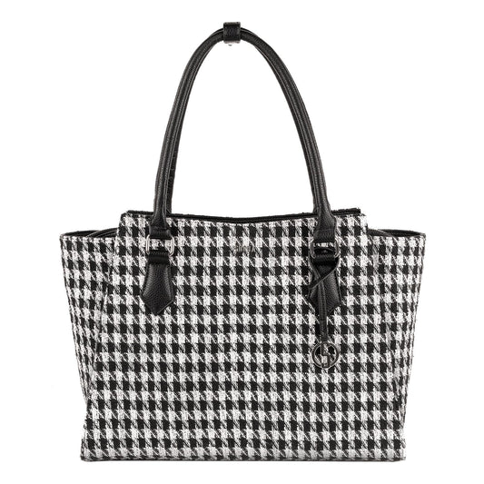Houndstooth Check Womens Laptop Tote bag 15.6" - Laptopbags.co.uk