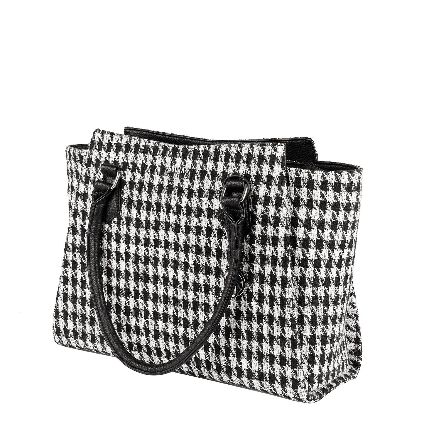 Houndstooth Check Womens Laptop Tote bag 15.6" - Laptopbags.co.uk