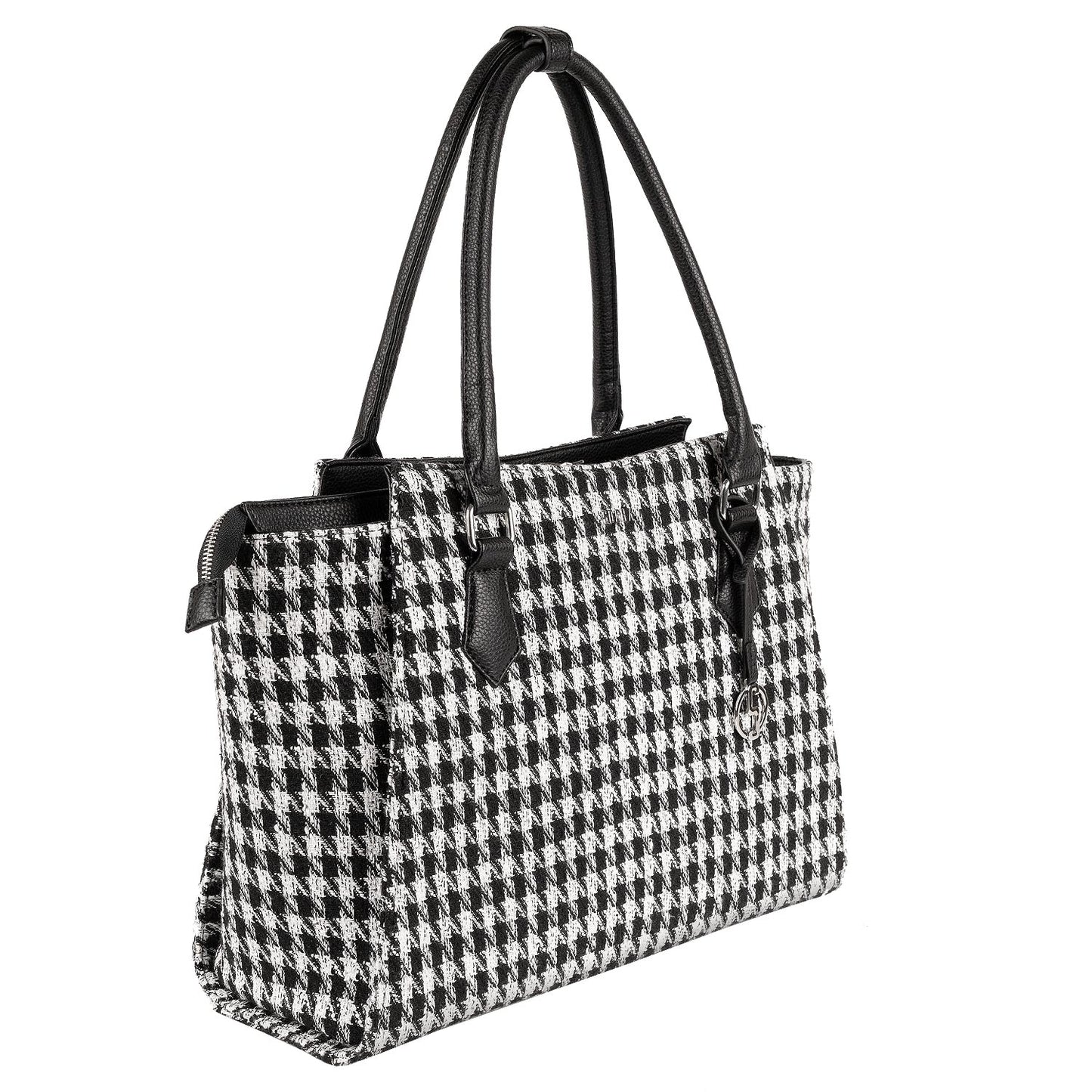 Houndstooth Check Womens Laptop Tote bag 15.6" - Laptopbags.co.uk
