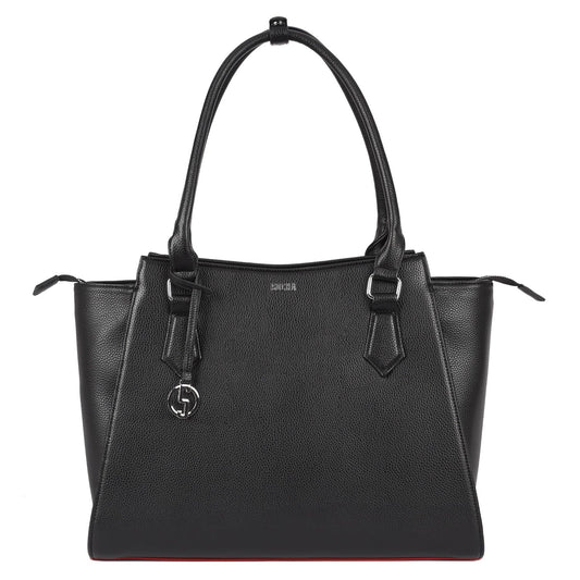 Business bag Caddy black 15.6" - red bottom -made Nivodur ( Synthetic ) - Laptopbags.co.uk