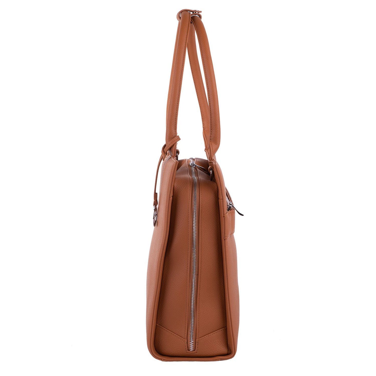 Straight Line Cognac 15.6″ Women's Laptop Tote - Laptopbags.co.uk
