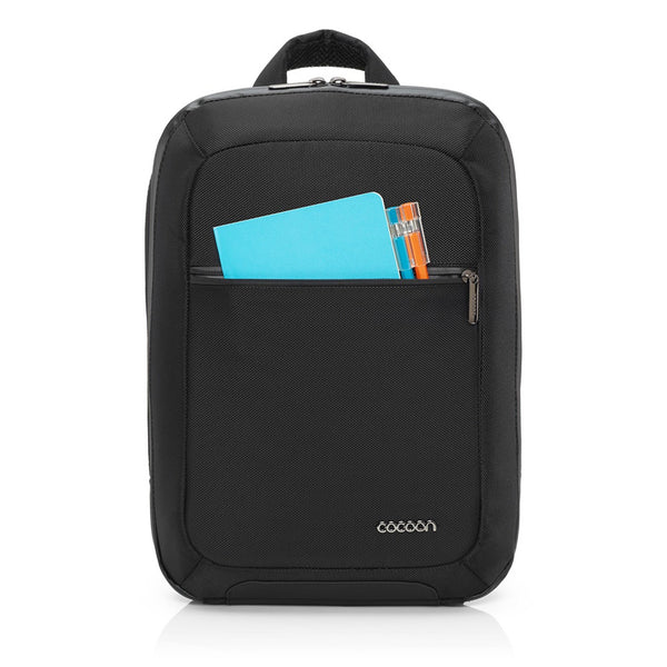Cocoon SLIM Water Resistant Backpack 15.6” Laptop + 10” Tablet Backpack- Black - Laptopbags.co.uk