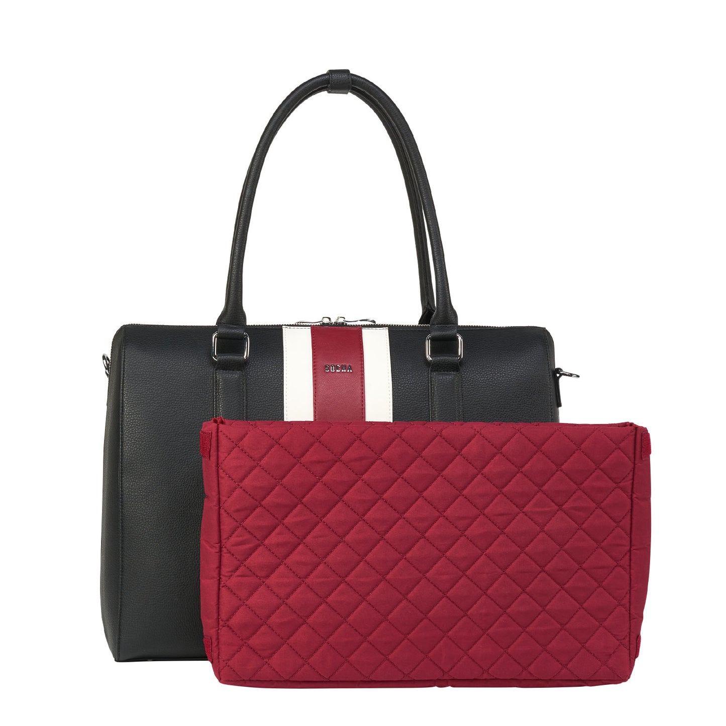 BB Red Stripe 15.6" Womens Laptopbag - Laptopbags.co.uk
