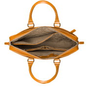 Nordborg - 15" Laptop Slim Leather Briefcase- Tan - Laptopbags.co.uk