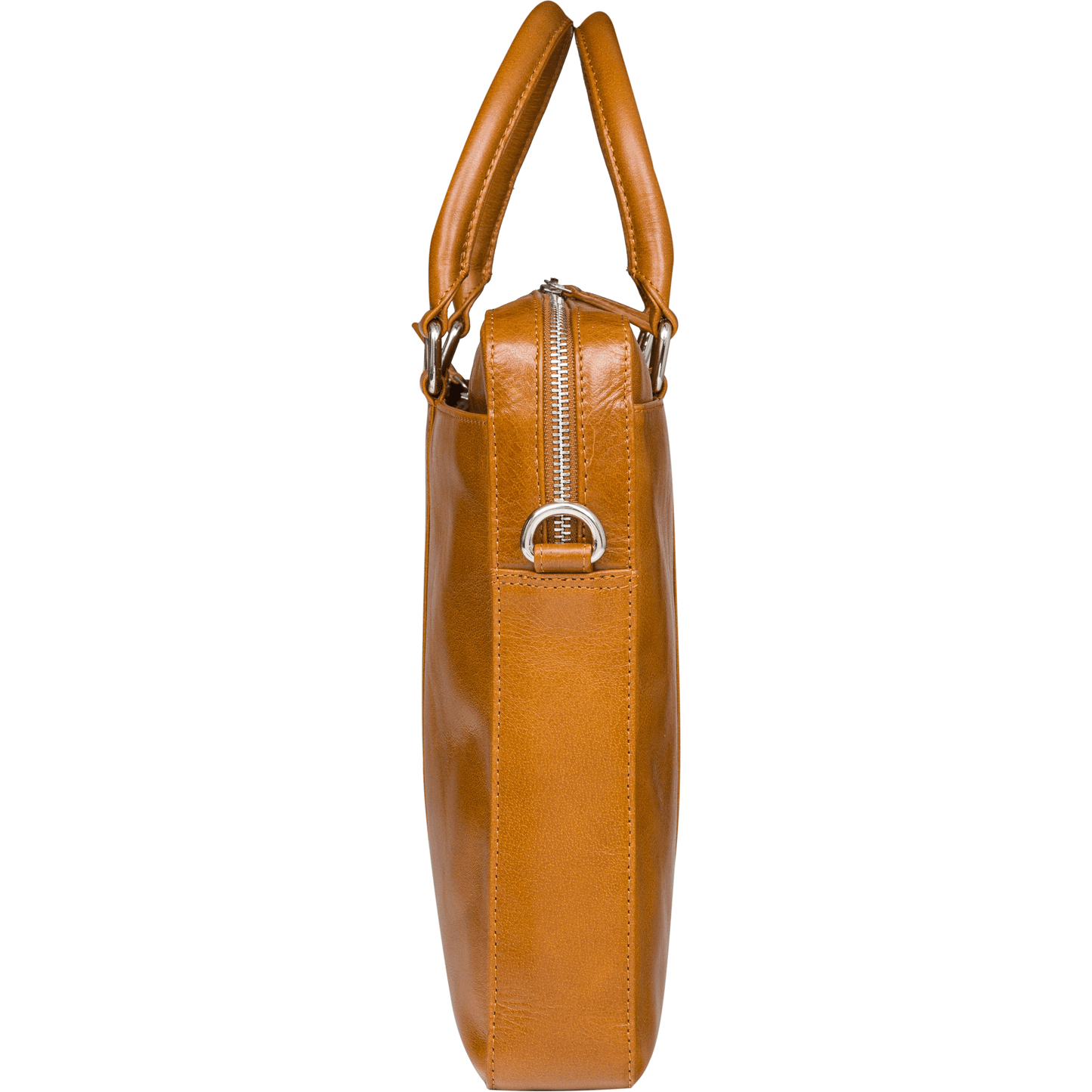 Nordborg - 15" Laptop Slim Leather Briefcase- Tan - Laptopbags.co.uk