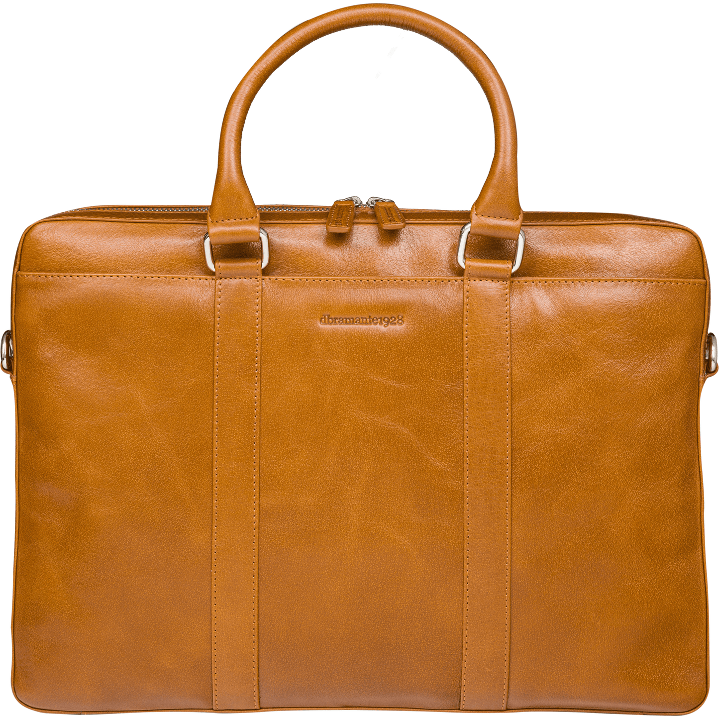 Nordborg - 15" Laptop Slim Leather Briefcase- Tan - Laptopbags.co.uk