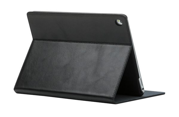 Copenhagen 2 -Leather 9.7" iPad Pro Folio Case - Black - Laptopbags.co.uk