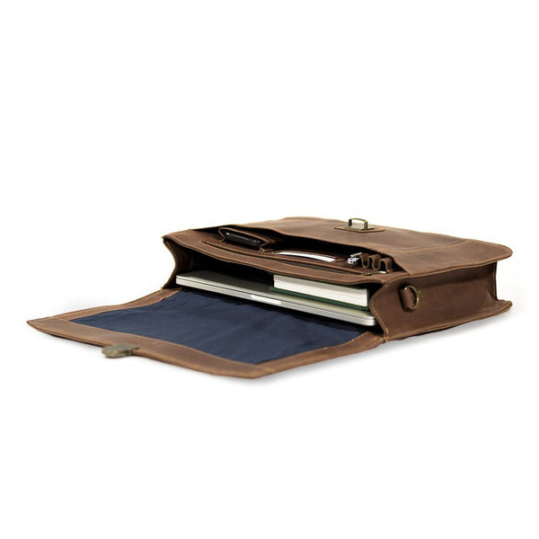 Buckle & Seam 13"Leather Laptop Satchel Bag – CARA - Laptopbags.co.uk