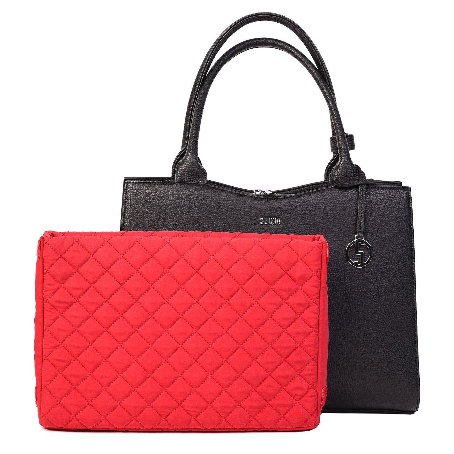 Deep Black Midi 13.3″ Womens Laptop Tote - Laptopbags.co.uk