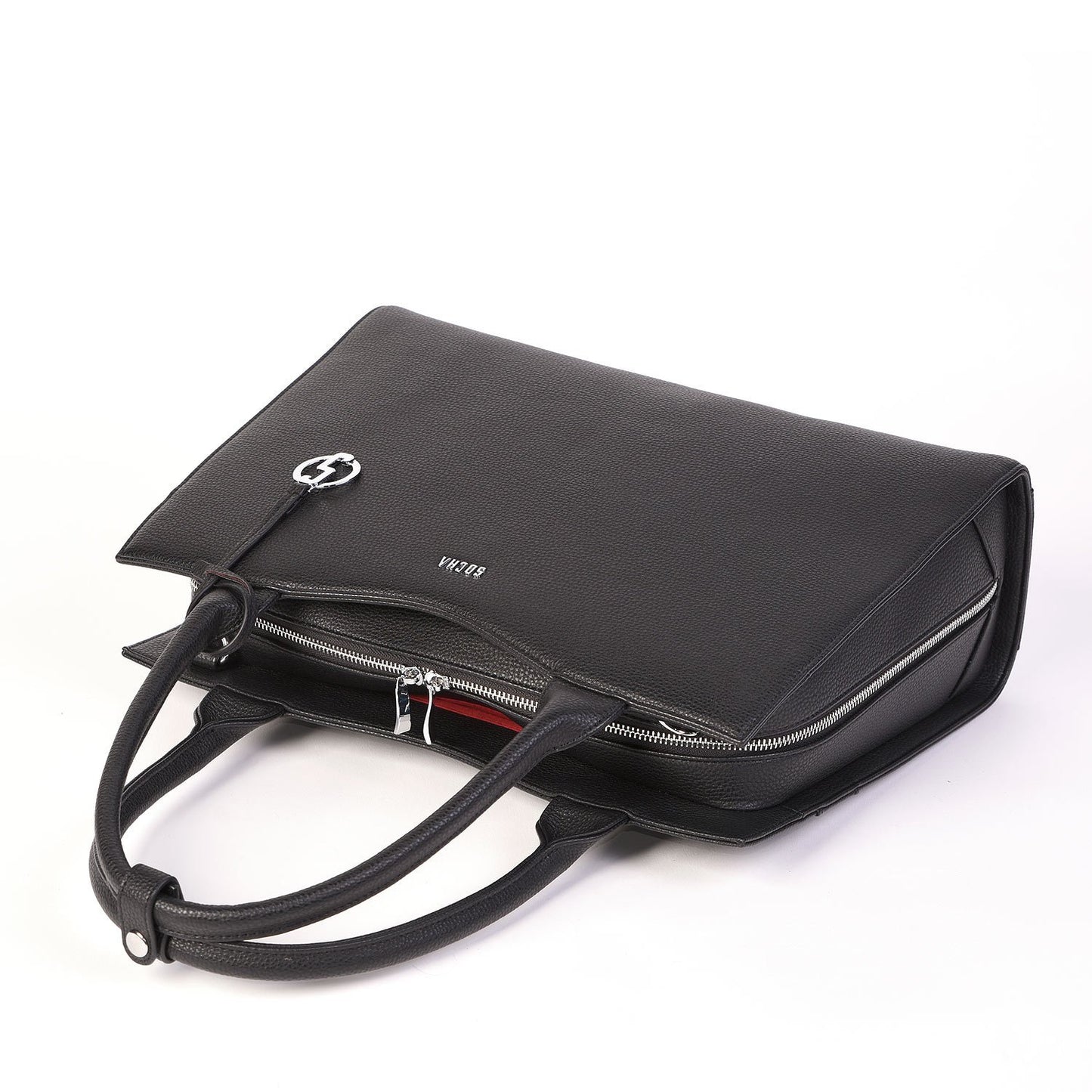 Deep Black Midi 13.3″ Womens Laptop Tote - Laptopbags.co.uk