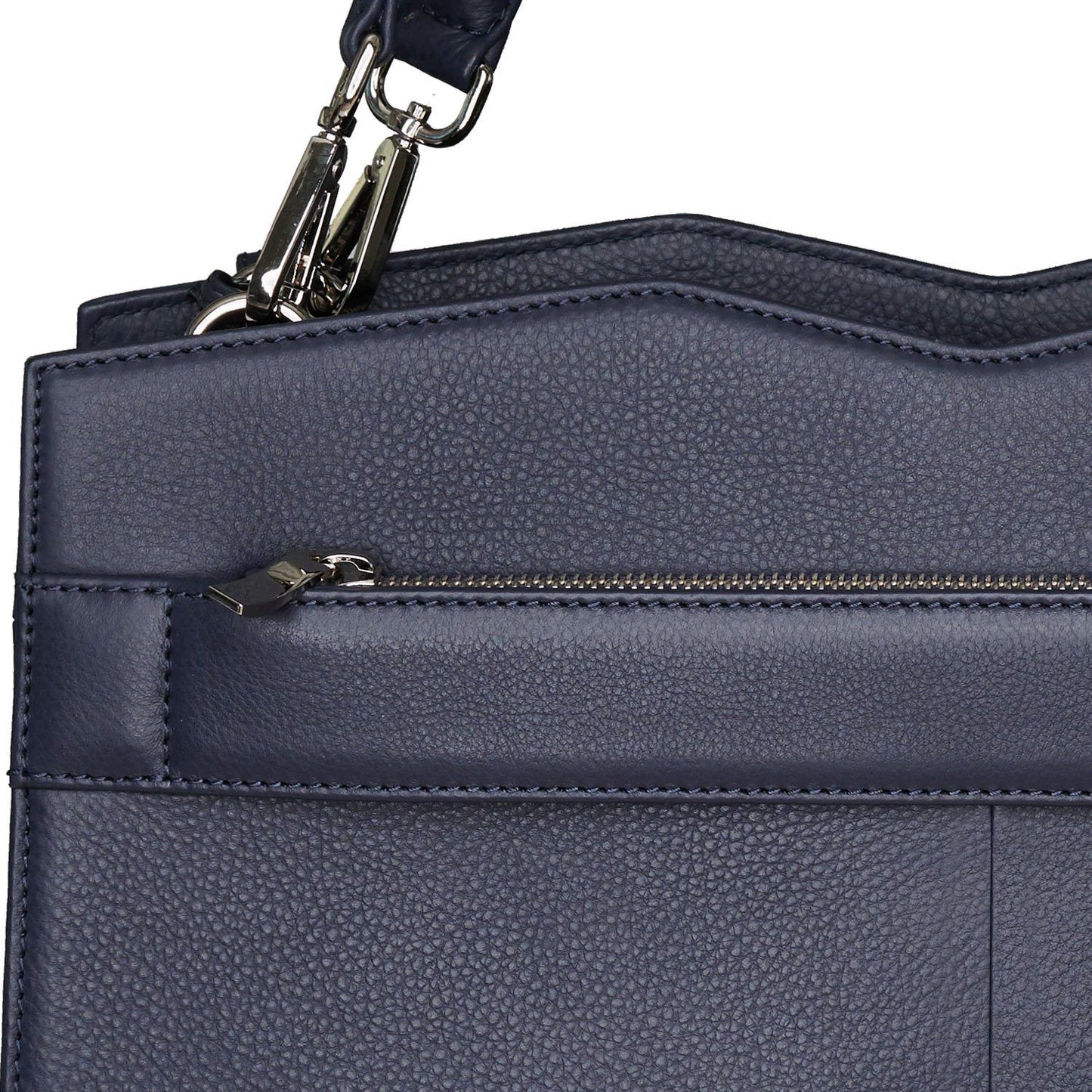 Diamond Edition Navy Leather Womens 14" Laptop Tote - Laptopbags.co.uk