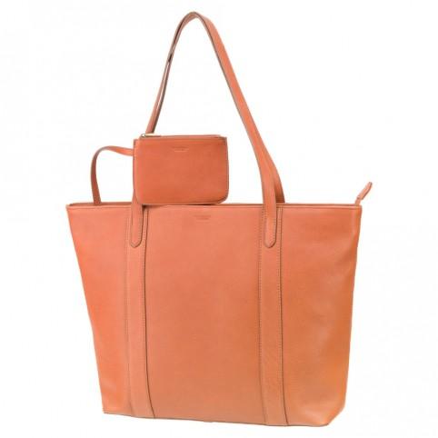 Sophia - 13" Womens Leather Laptop Tote Bag- Tan - Laptopbags.co.uk