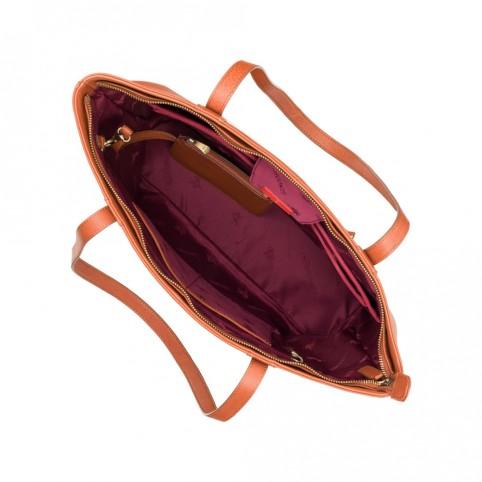 Sophia - 13" Womens Leather Laptop Tote Bag- Tan - Laptopbags.co.uk