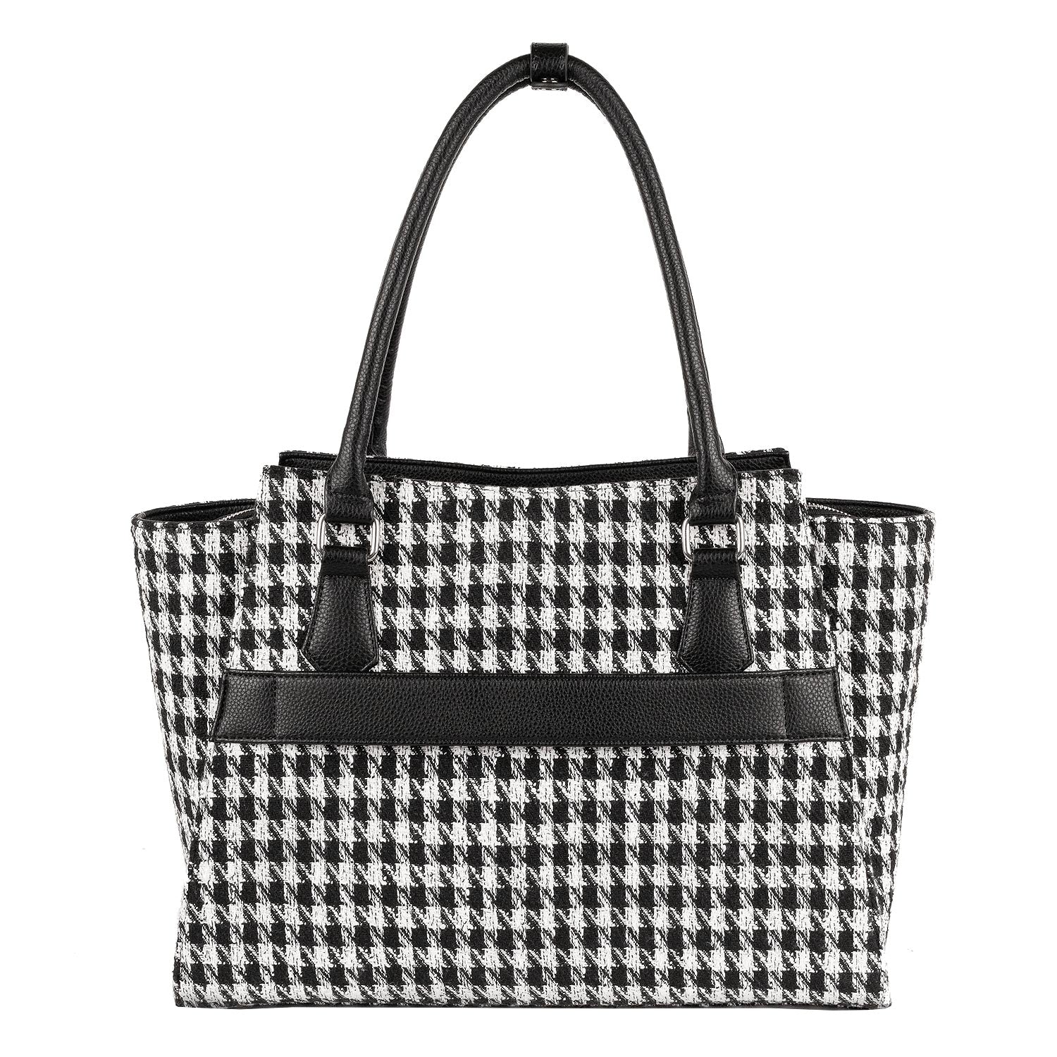 Houndstooth Check Womens Laptop Tote bag 15.6" - Laptopbags.co.uk
