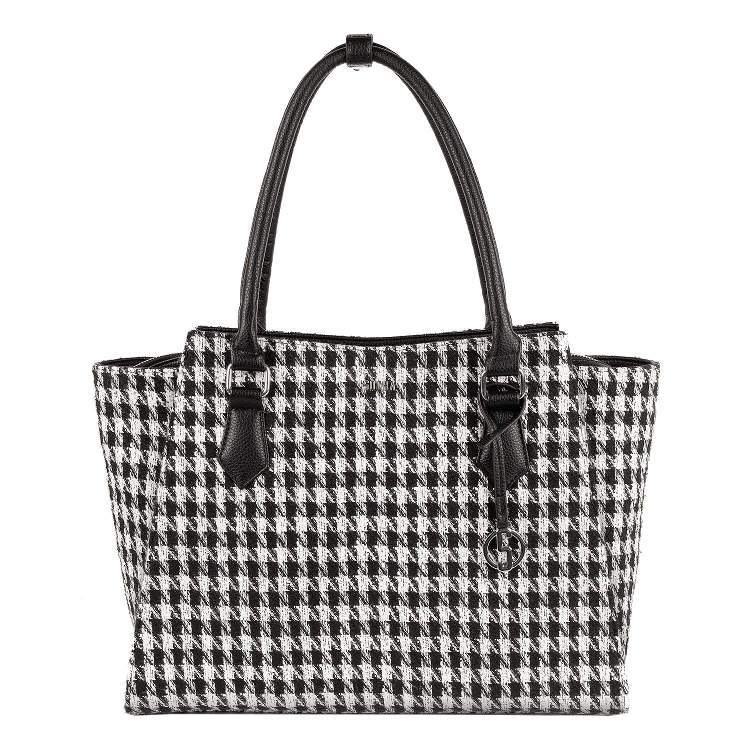 Houndstooth Check Womens Laptop Tote bag 15.6" - Laptopbags.co.uk