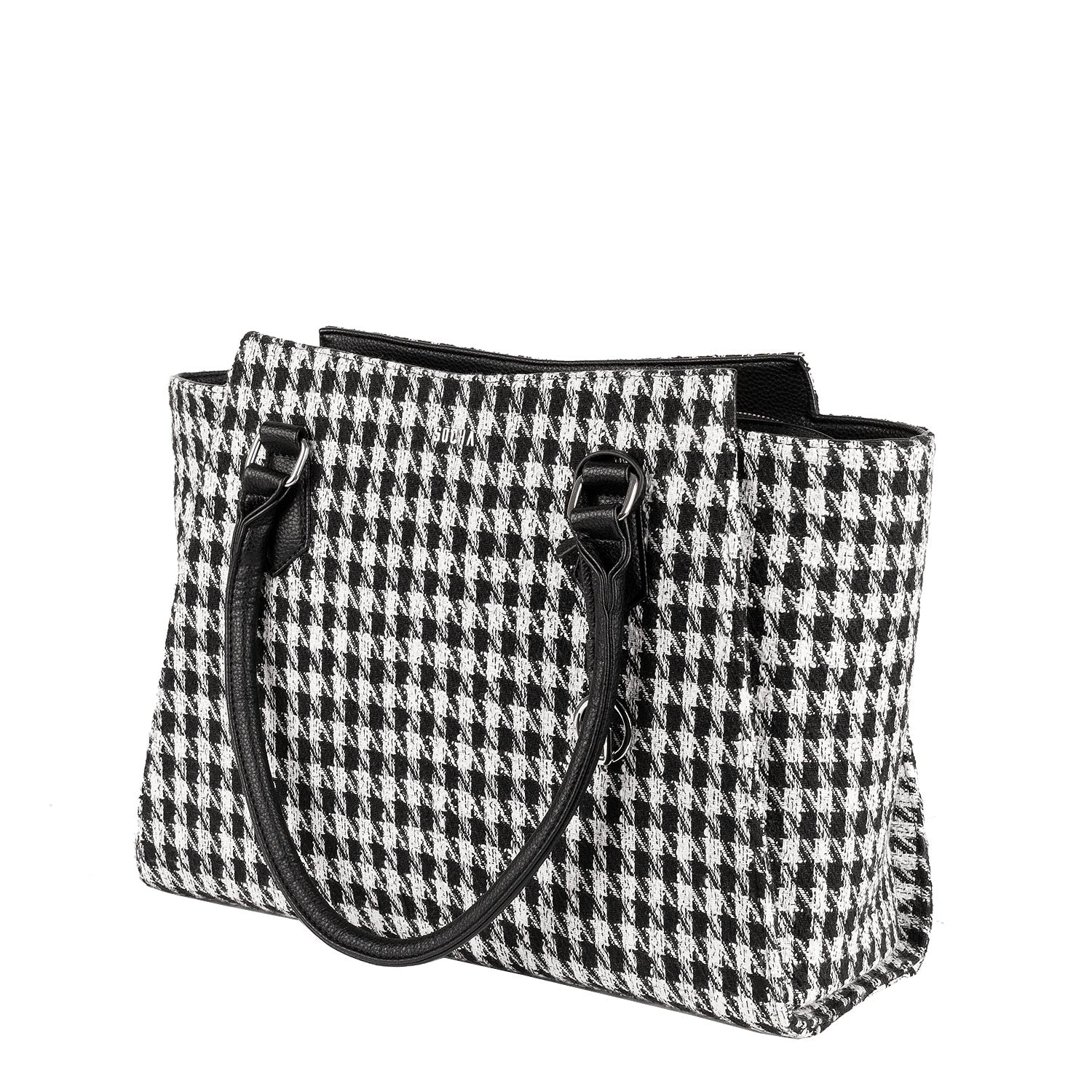 Houndstooth Check Womens Laptop Tote bag 15.6" - Laptopbags.co.uk