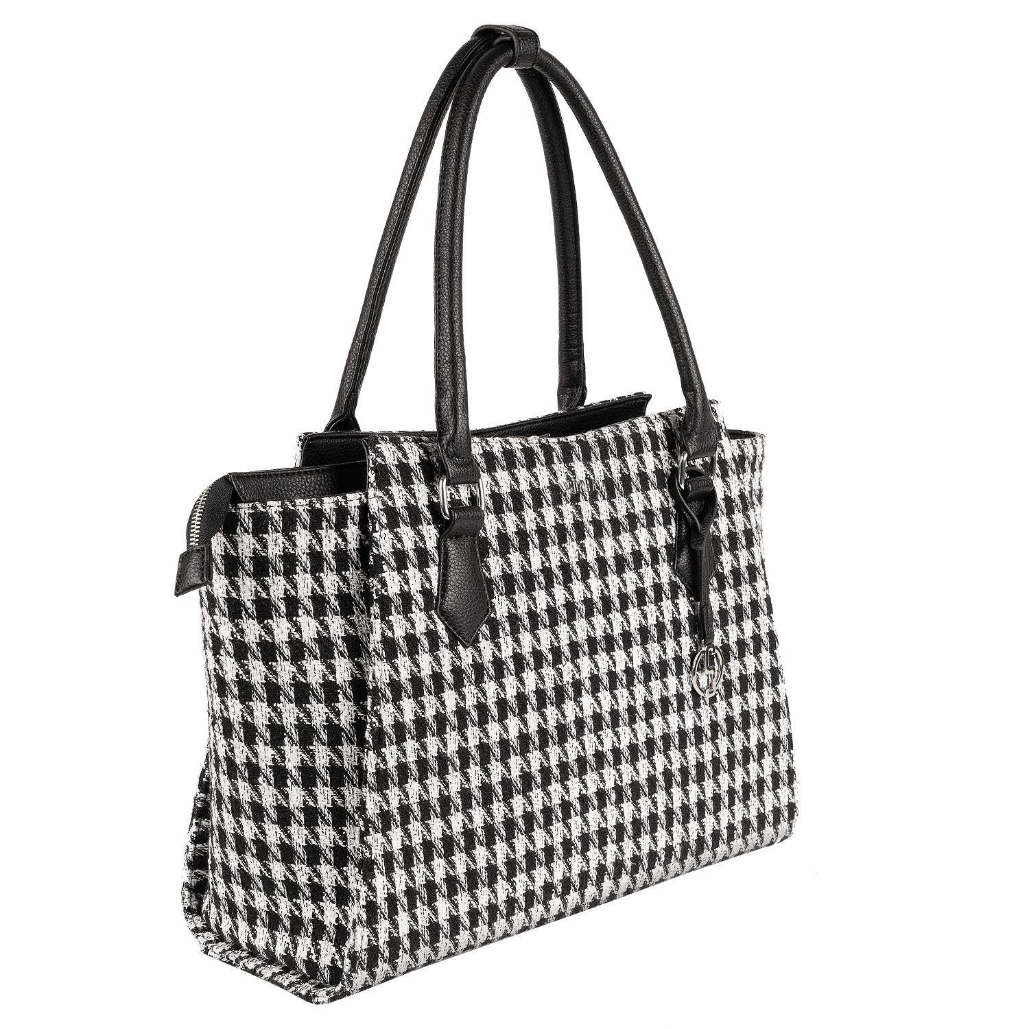 Houndstooth Check Womens Laptop Tote bag 15.6" - Laptopbags.co.uk