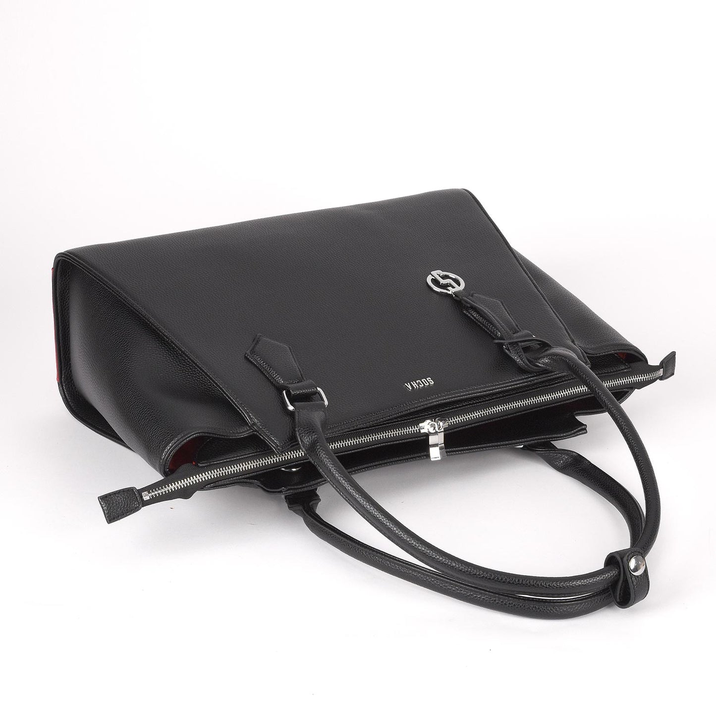 Business bag Caddy black 15.6" - red bottom -made Nivodur ( Synthetic )
