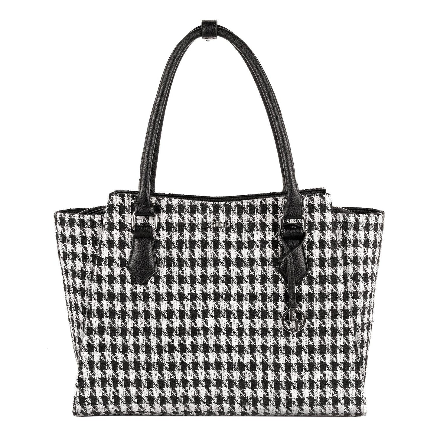 Houndstooth Check Womens Laptop Tote bag 15.6" - Laptopbags.co.ukHoundstooth Check Womens Laptop Tote bag 15.6"