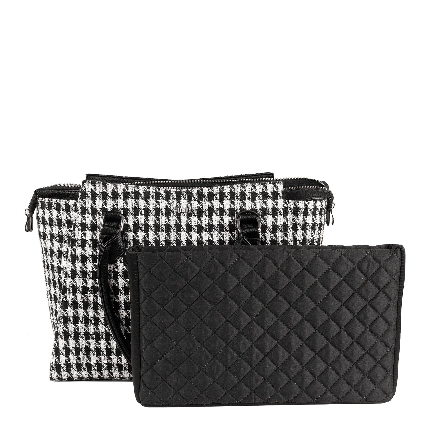 Houndstooth Check Womens Laptop Tote bag 15.6" - Laptopbags.co.ukHoundstooth Check Womens Laptop Tote bag 15.6"