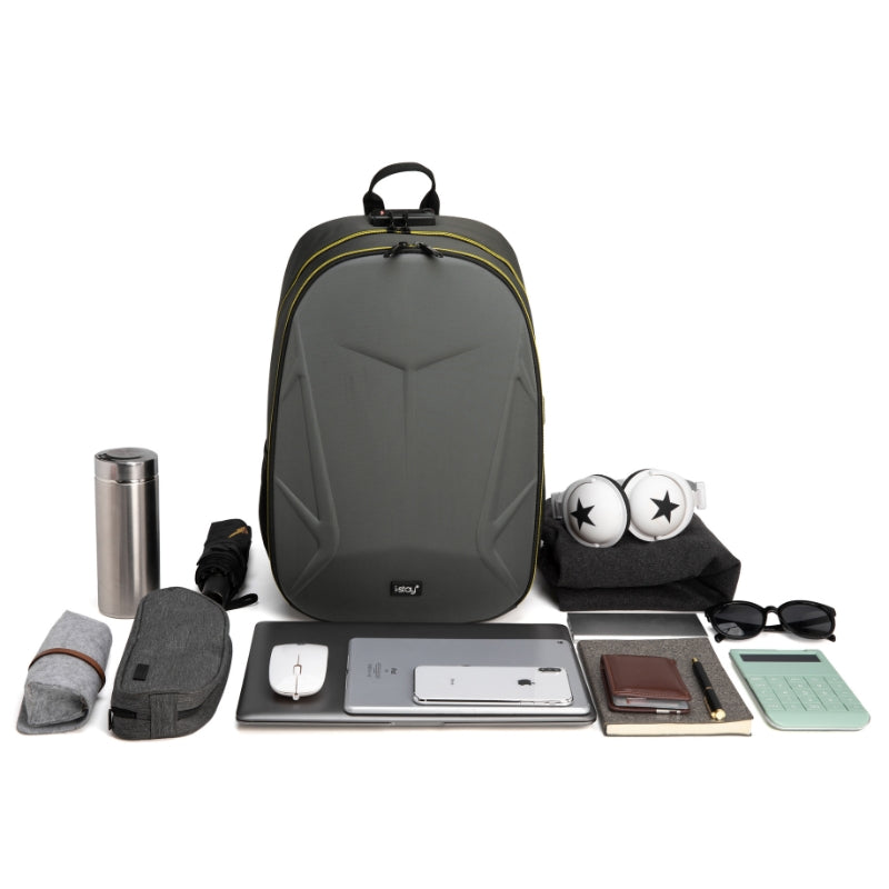 i-stay Laptop hard shell Backpack with USB & Anti Theft 15.6"