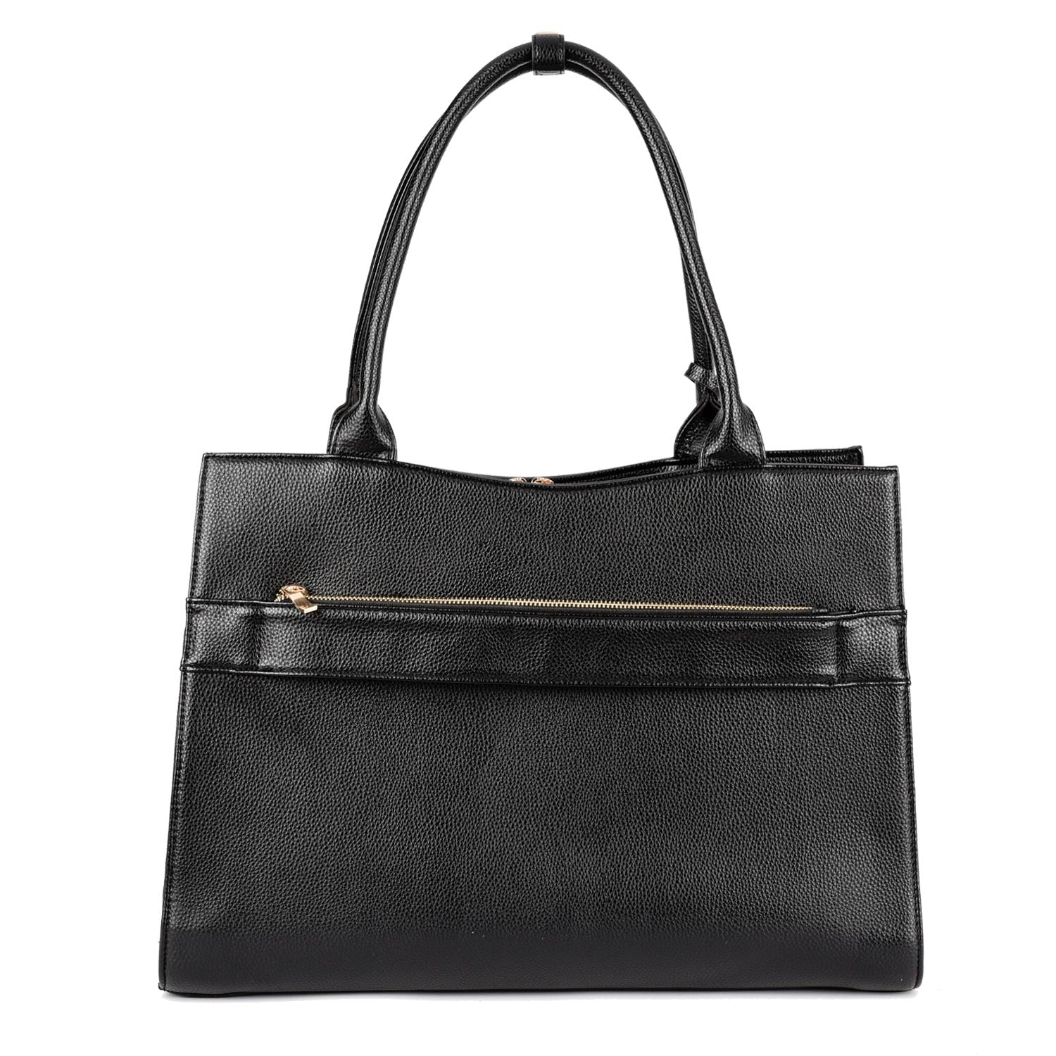 Straight Line black - 14" - 15.6"womens laptop Tote - Gold fittings - Laptopbags.co.uk