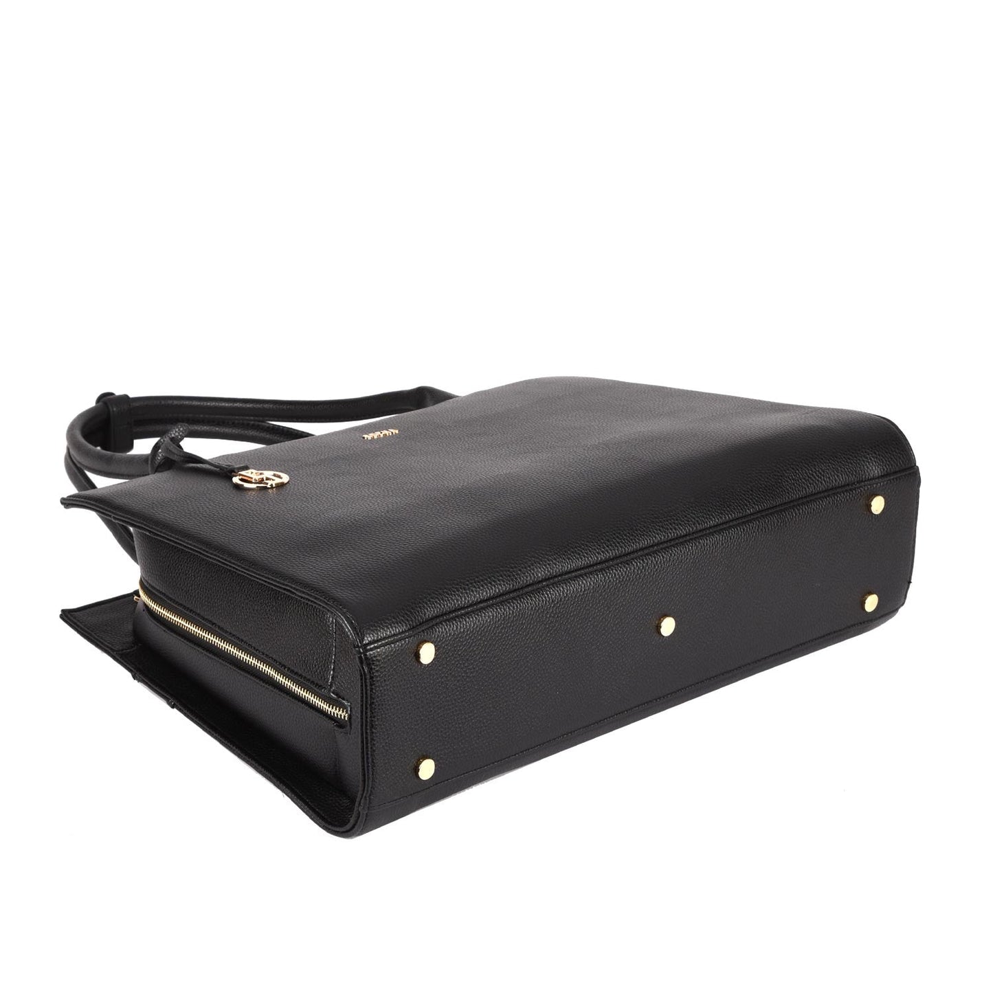 Straight Line black - 14" - 15.6"womens laptop Tote - Gold fittings - Laptopbags.co.uk