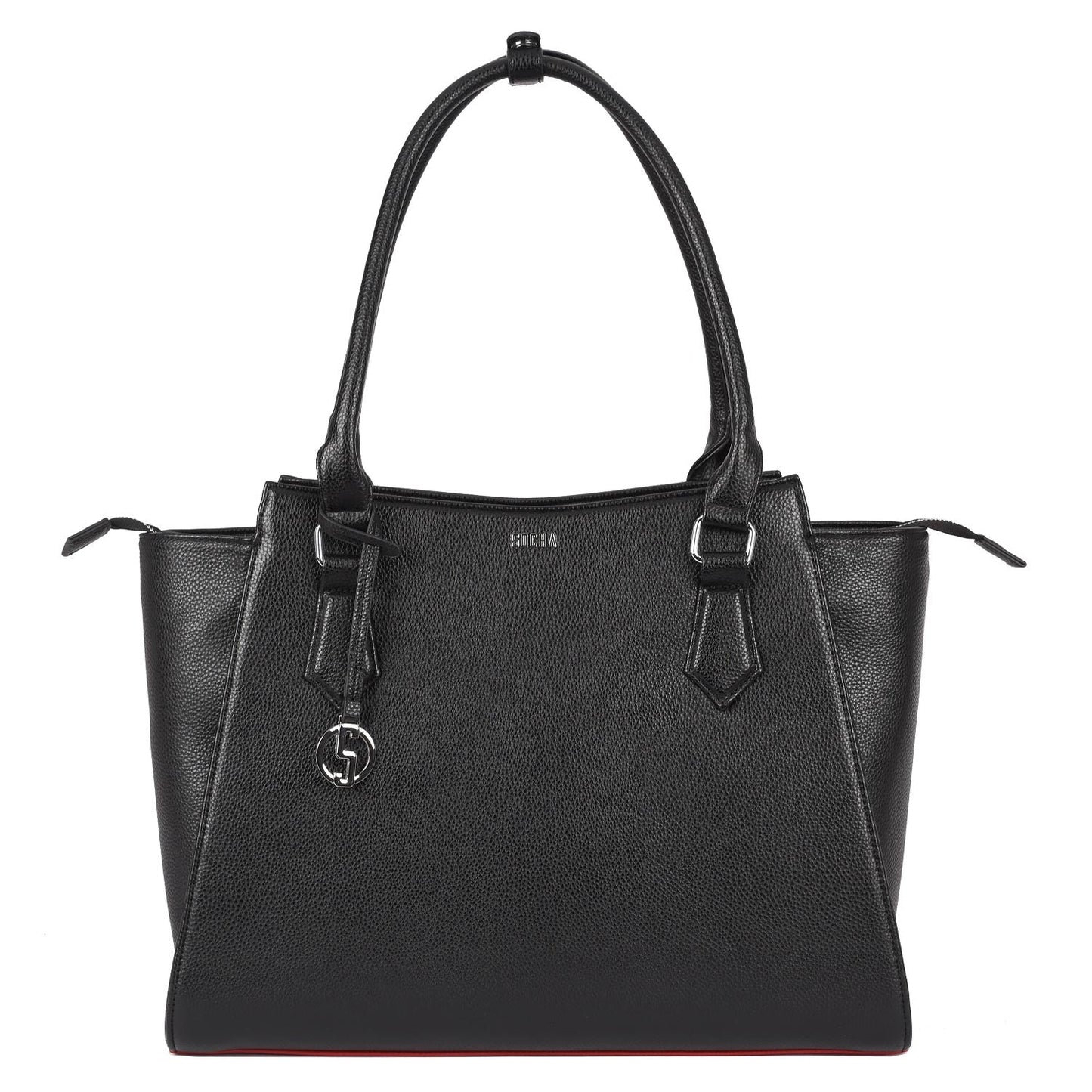 Womens laptop tote bag Caddy black 15.6" - Laptopbags.co.uk