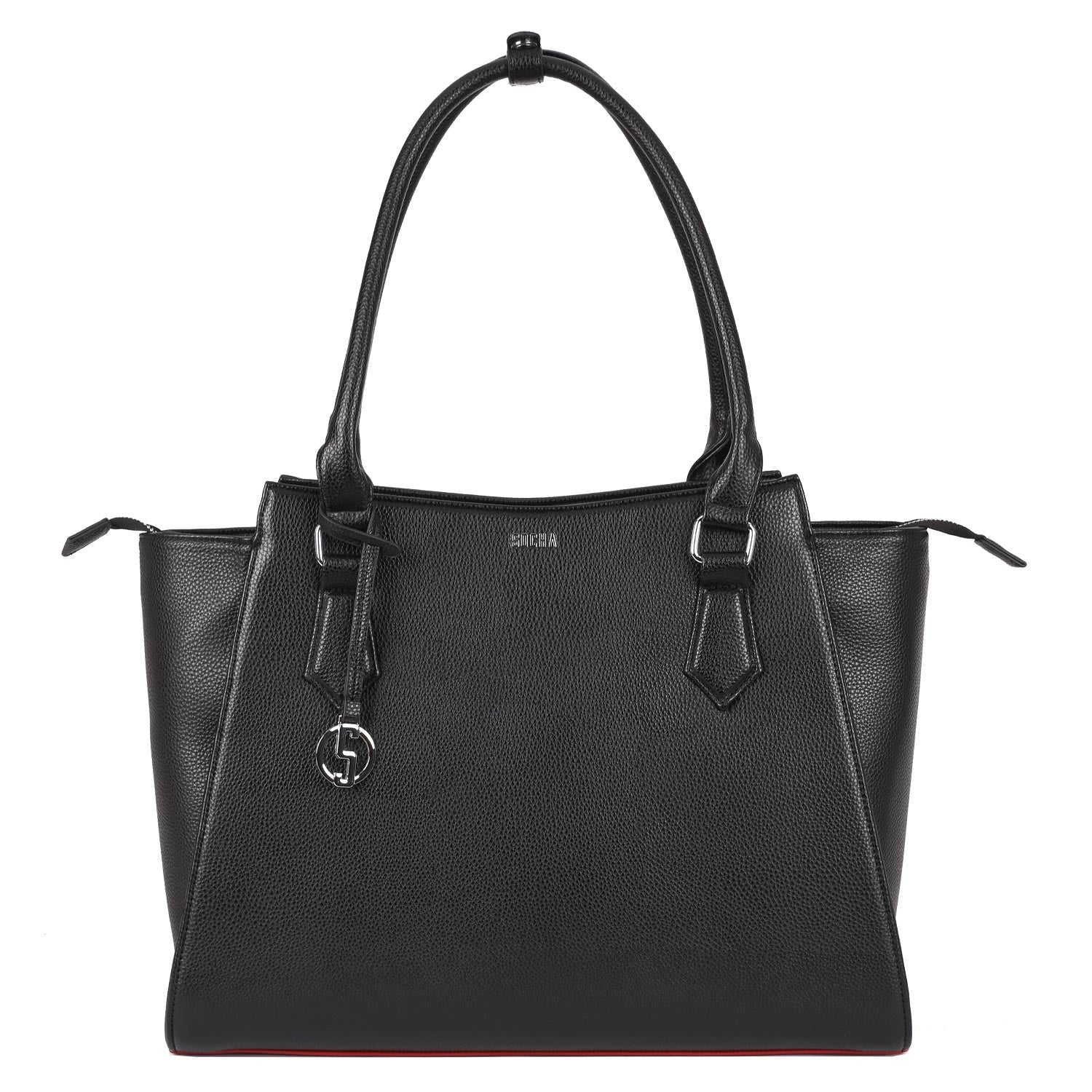 Womens laptop tote bag Caddy black 15.6" - Laptopbags.co.uk