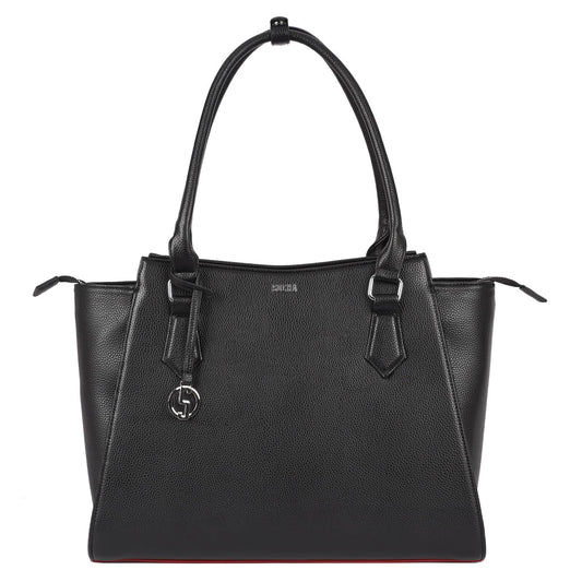 Womens laptop tote bag Caddy black 15.6" - Laptopbags.co.uk