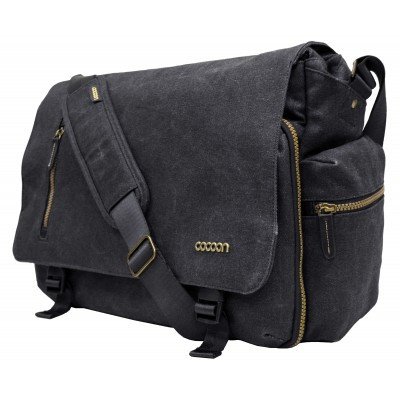 Cacoon Urban Adventure 16" Laptop Messenger Bag - Black - Laptopbags.co.uk