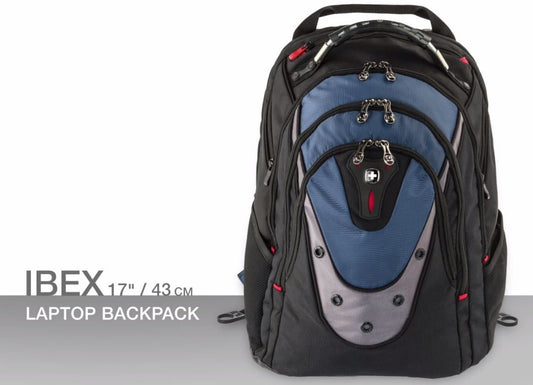 Wenger Ibex backpack Laptop Backpack Black/Blue - Laptopbags.co.uk