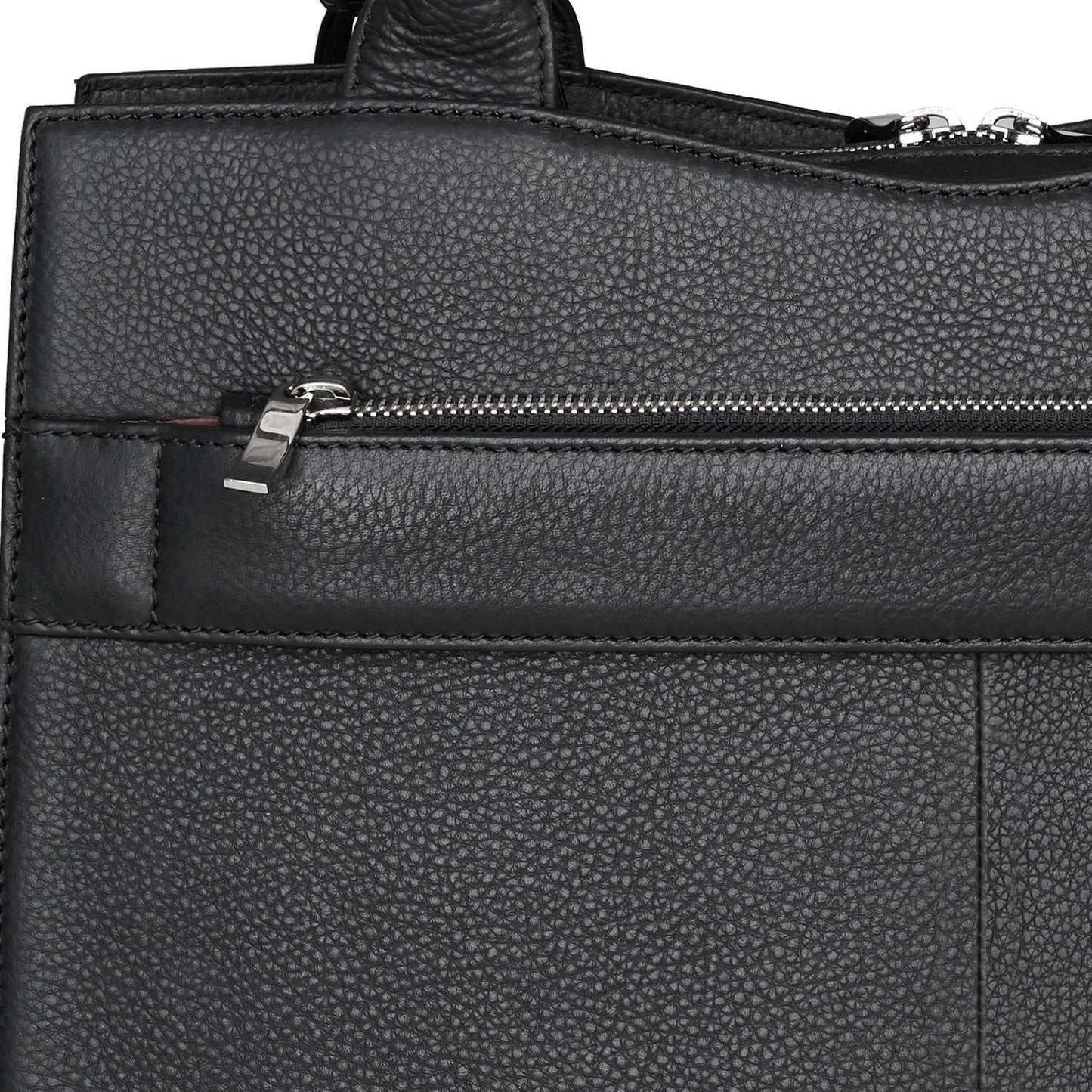 Straight Line Black 15.6" Womens Leather Laptop Bag - Laptopbags.co.uk