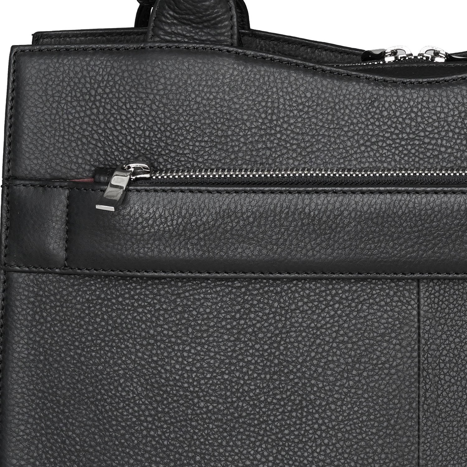 Straight Line Black 15.6" Womens Leather Laptop Bag - Laptopbags.co.uk