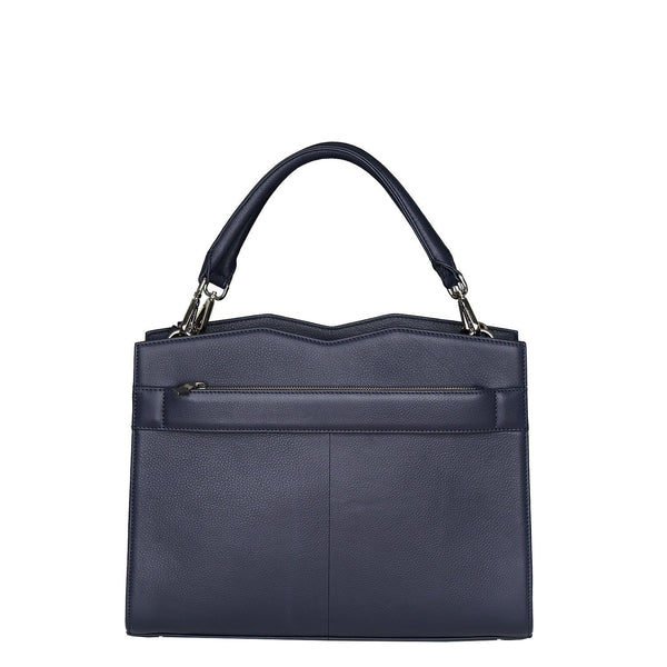 Diamond Edition Navy Leather Womens 14" Laptop Tote - Laptopbags.co.uk