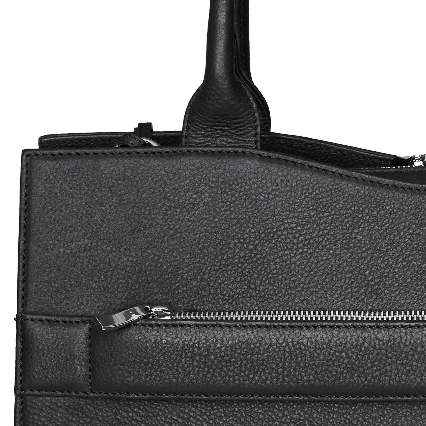 Diamond Edition Black Leather Womens 14" Laptop Tote - Laptopbags.co.uk