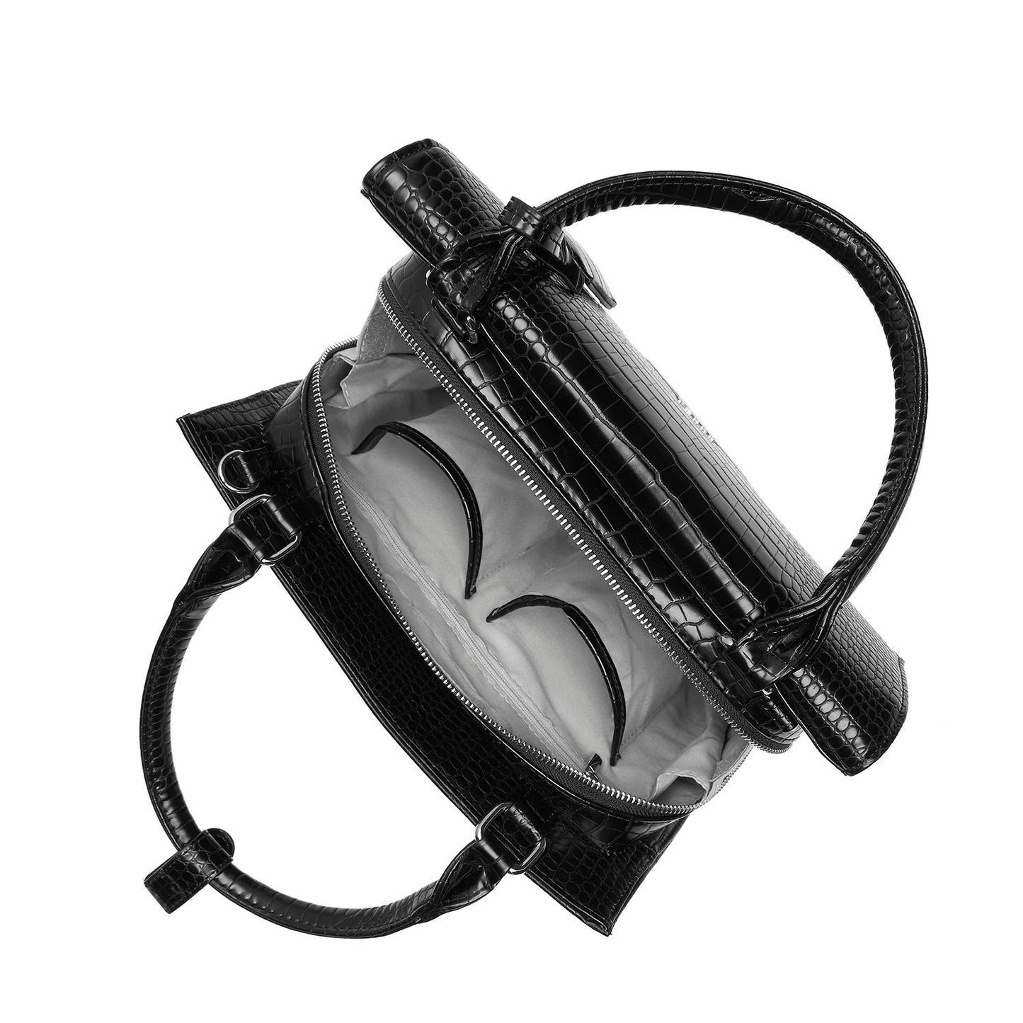 Tiny Tip Mock-Croc 10" Tablet Bag - Black - Laptopbags.co.uk
