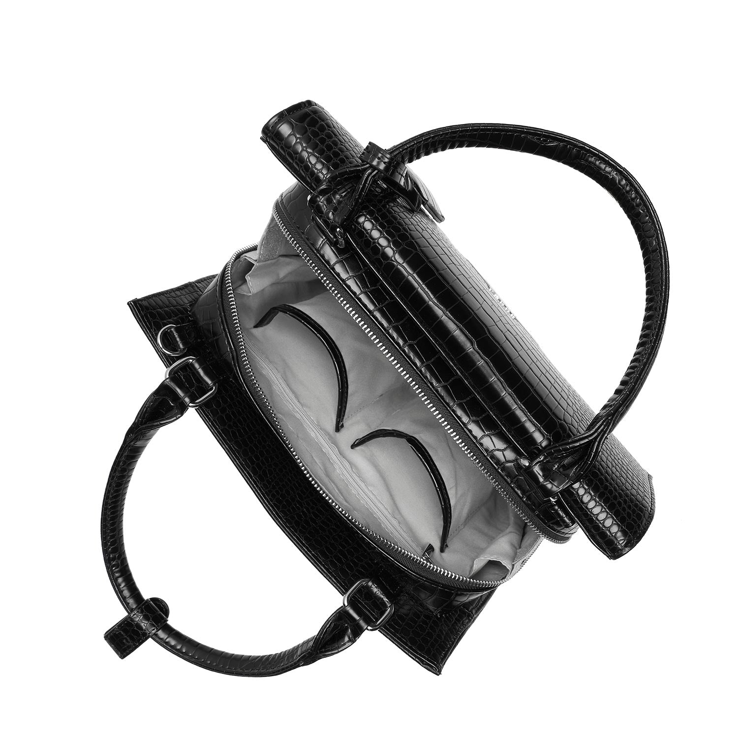 Tiny Tip Mock-Croc 10" Tablet Bag - Black - Laptopbags.co.uk