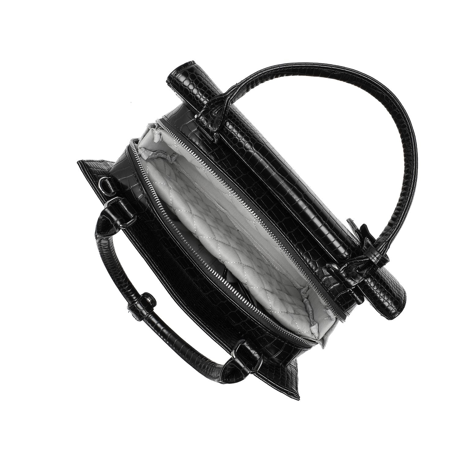 Tiny Tip Mock-Croc 10" Tablet Bag - Black - Laptopbags.co.uk