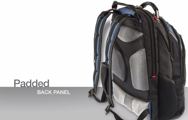 Wenger Ibex 17" Laptop Backpack Black/Blue - Laptopbags.co.uk