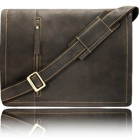 Visconti Foster 13.3" Leather Laptop Messenger Bag - Laptopbags.co.uk