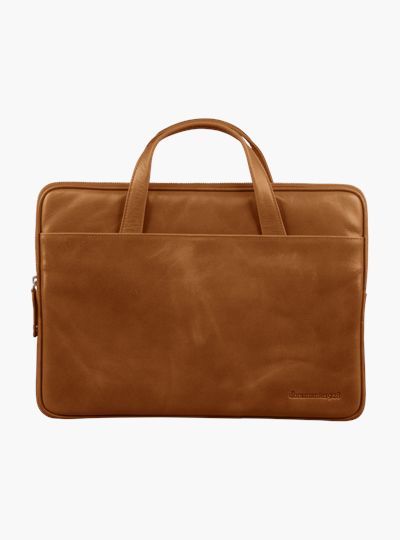 Leather Laptopcase Silkeborg for PC & MacBooks up to 15"- Tan - Laptopbags.co.uk