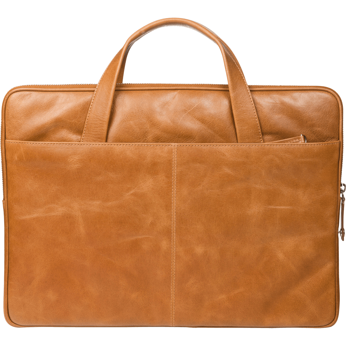 Slim Leather Laptopcase Silkeborg for PC & MacBooks up to 13"- Tan - Laptopbags.co.uk