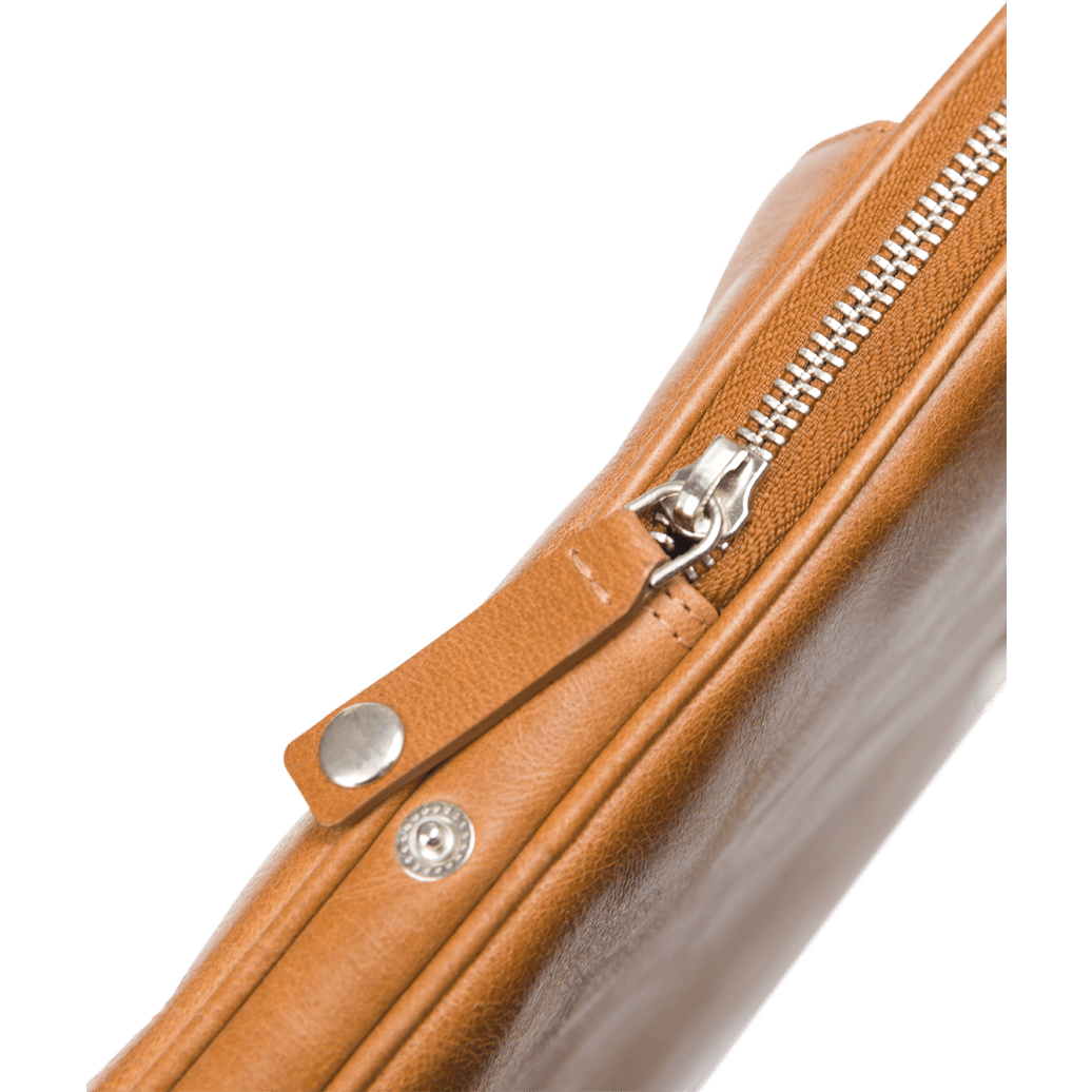 Slim Leather Laptopcase Silkeborg for PC & MacBooks up to 13"- Tan - Laptopbags.co.uk