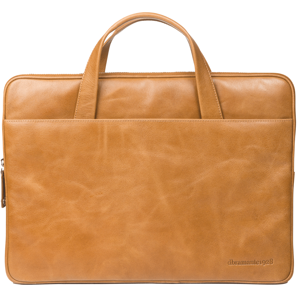 Slim Leather Laptopcase Silkeborg for PC & MacBooks up to 13"- Tan - Laptopbags.co.uk