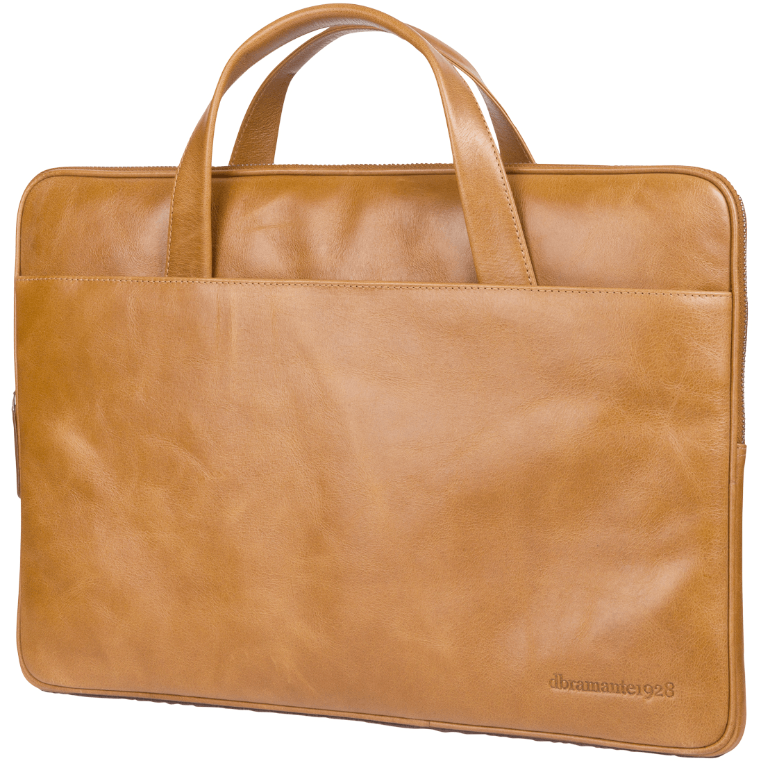 Slim Leather Laptopcase Silkeborg for PC & MacBooks up to 13"- Tan - Laptopbags.co.uk