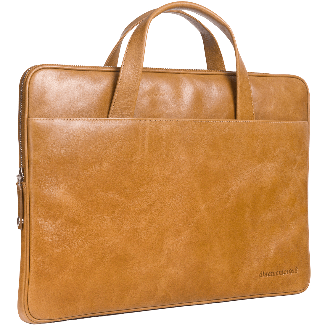 Slim Leather Laptopcase Silkeborg for PC & MacBooks up to 13"- Tan - Laptopbags.co.uk