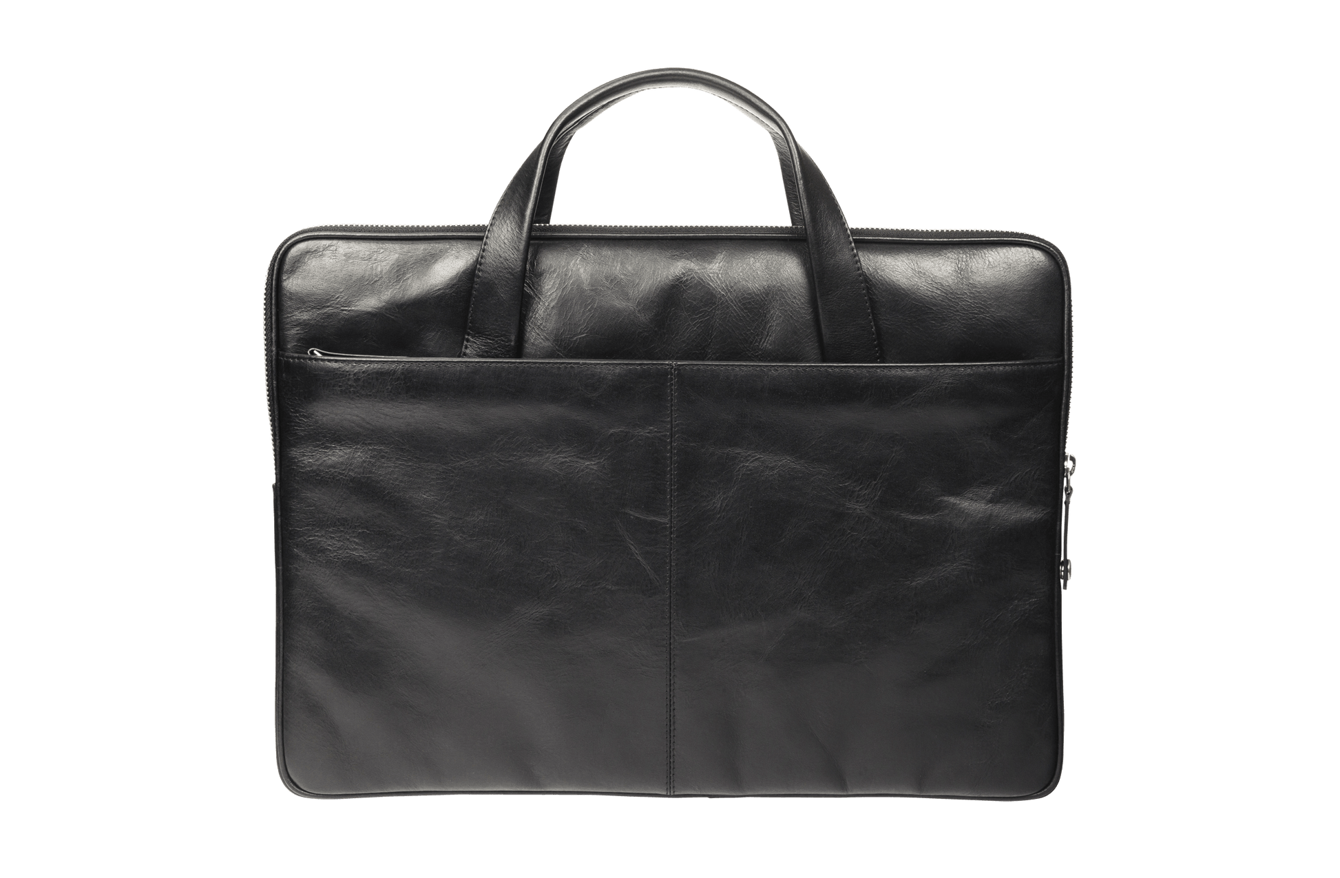 Leather laptop case Silkeborg for PC & MacBooks up to 15"- Black - Laptopbags.co.uk